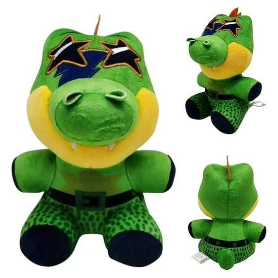 Montgomery Gator Plush - 8" FNAF Security Breach Plush Stuffed Animal Doll Green Alligator Toy for Boy Girl