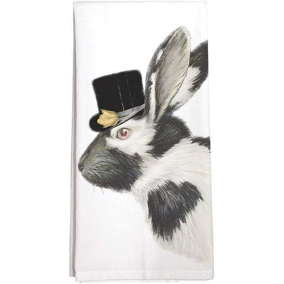 Montgomery Street SLTT199 Bunny with Hat Cotton Flour Sack Kitchen Dish Towel