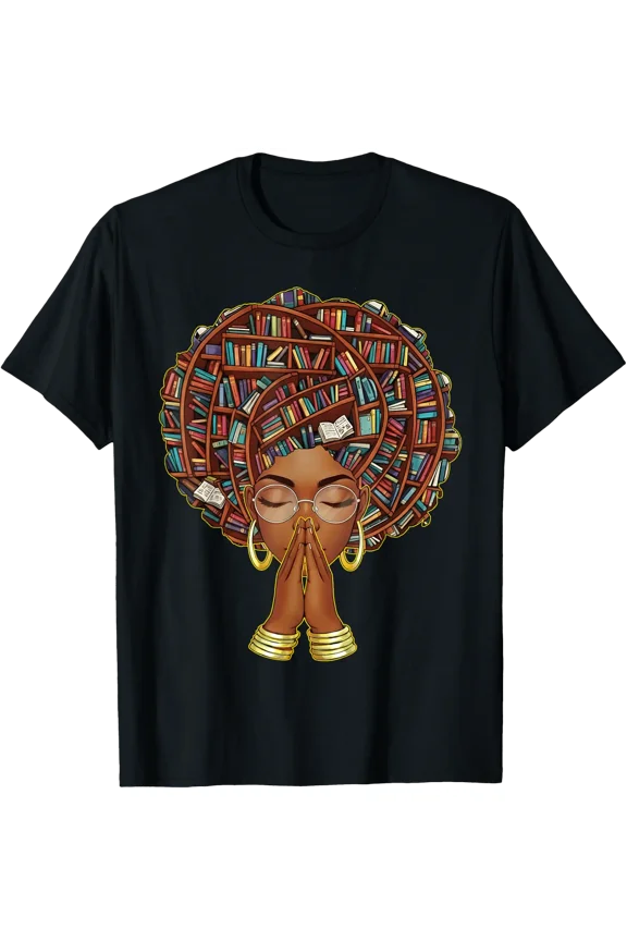 Month Afro Book Lover Gat Reading Literacy Library T-shirt