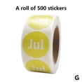 thumbnail image 1 of Month Label Sticker 1 Inch Round Sticker Roll With 12 Colors, 1 of 9