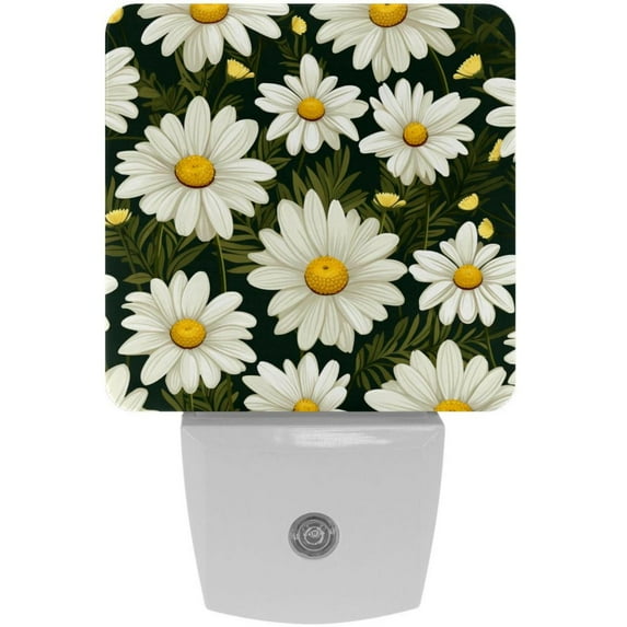 Monther's Day Daisy Set of 2 Square Monther's Day Small LED Wall Lights for Room