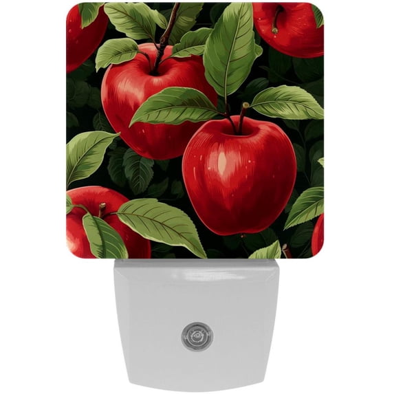 Monther's Day Fruit Set of 2 Monther's Day Small LED Night Lights, Square Wall Light for Room, Bedroom