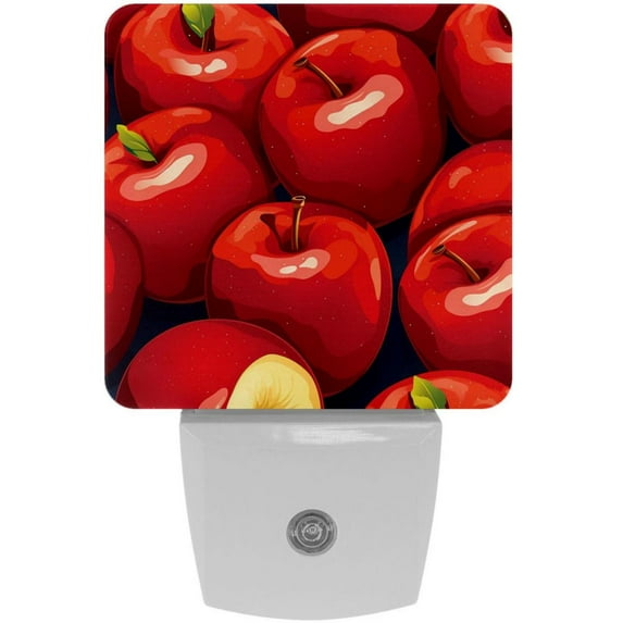 Monther's Day Fruit Set of 2 Square Wall night lights, Monther's Day Small LED Light for Room Decoration