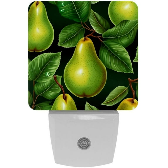 Monther's Day Pears Set of 2 Square Night Lights - LED Wall Light for Room
