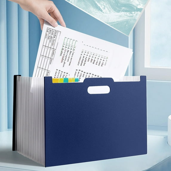 Monthly Bill Organizer 13 Pocket Expandable File Folder Color Tabs A4 Letter Size Portable Plastic Green Pink Navy Beige for School Office Home Receipts