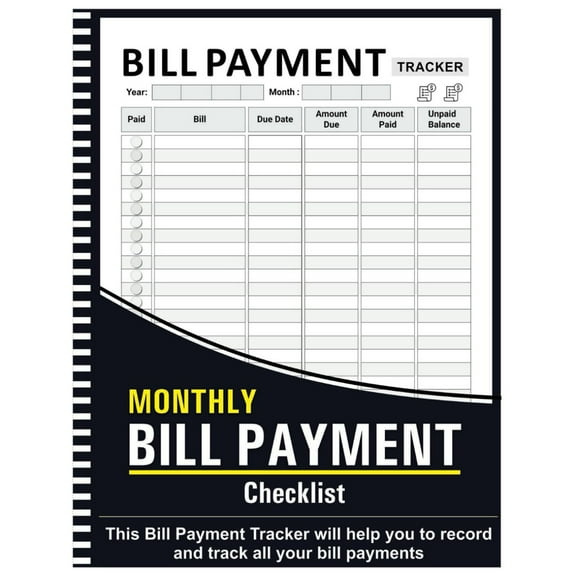 Monthly Bill Tracker Notebook Financial Planner Budget Logbook for Expense Tracking, 8.5x11 Inch 4 Year Payment Organizer