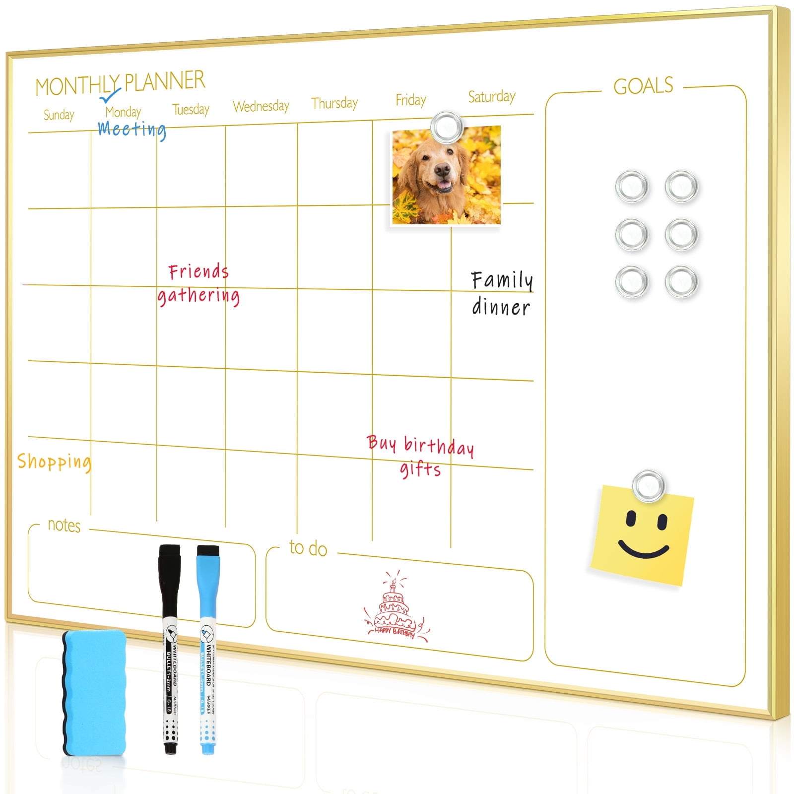 Monthly Calendar Whiteboard, 36"x24" Dry Erase Calendar with — free download