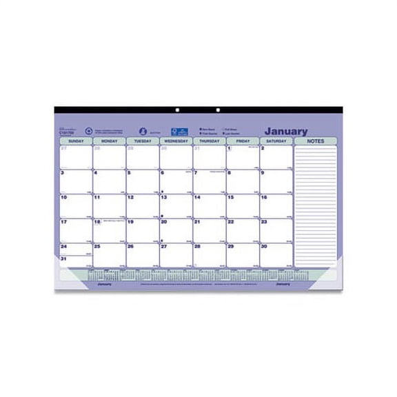 Monthly Desk Pad Calendar 17.75 x 10.88, 2022