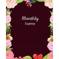 thumbnail image 1 of Monthly Expense: Burgundy Pink Red Peony Banquet Cover (8 x 10 inches) 102 pages (Paperback), 1 of 1