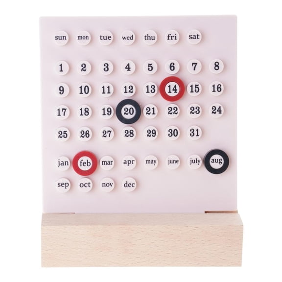 Monthly Permanent Calendar Desk Countdown Calendar Reminder for Office Desk