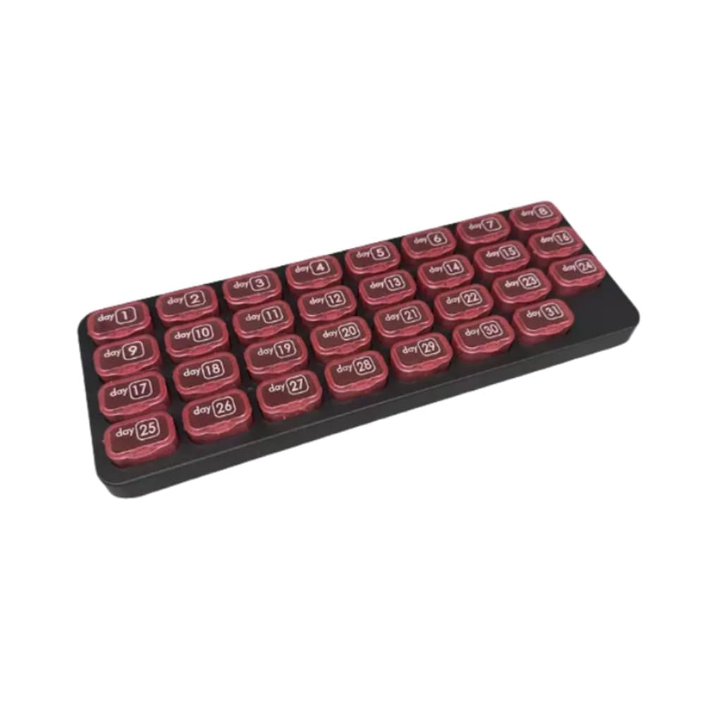 Monthly Pill Organizer 31 Day, 2026 Upgraded Large Portable Travel Pill Box, 30 Day Pill Case Small Compartments to Hold Vitamin and Travel Medicine Organizer, Daily Pill Case