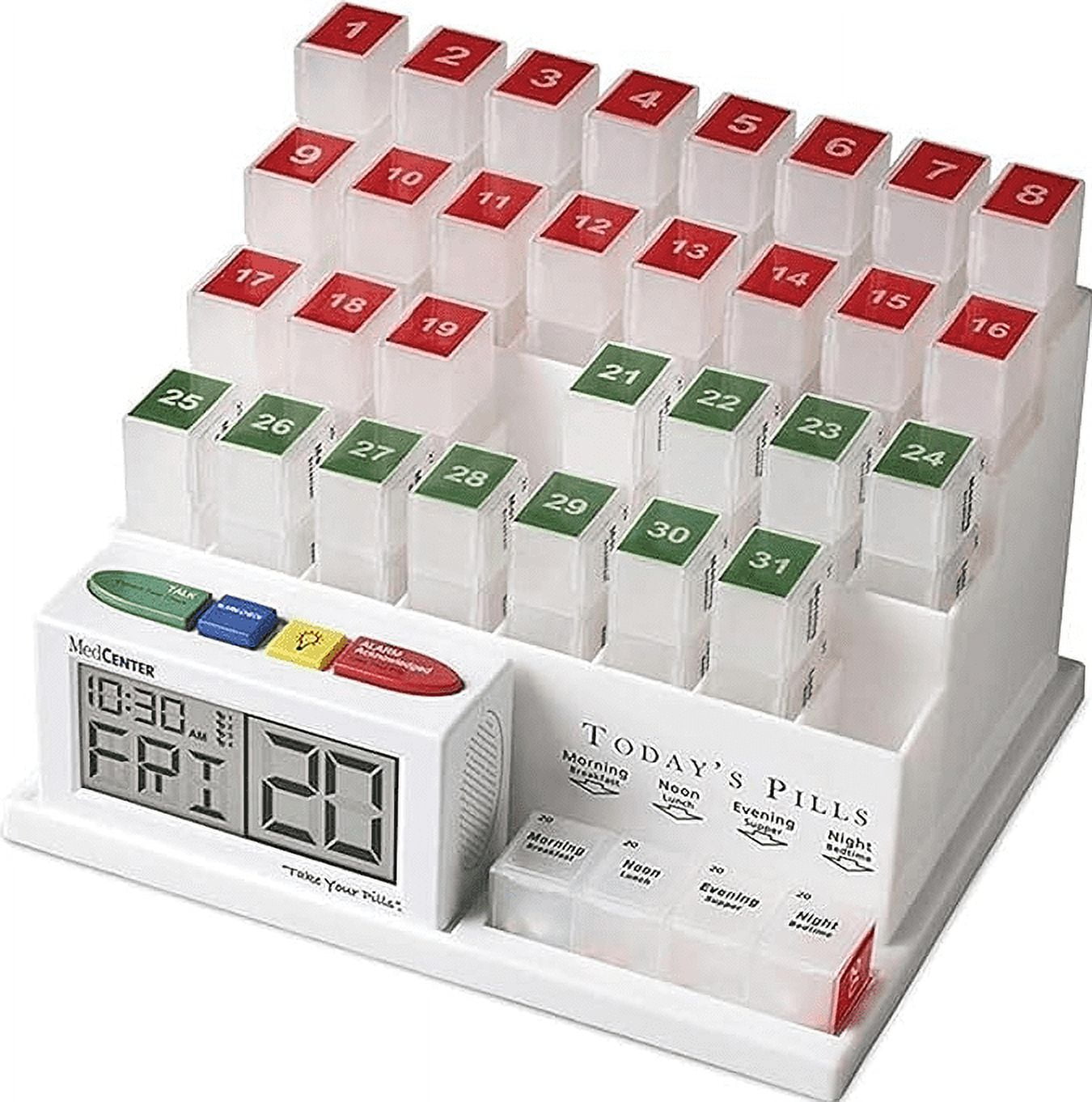 Monthly Pill Organizer System 31 Day Pill Organizer Box, 4 Times a Day