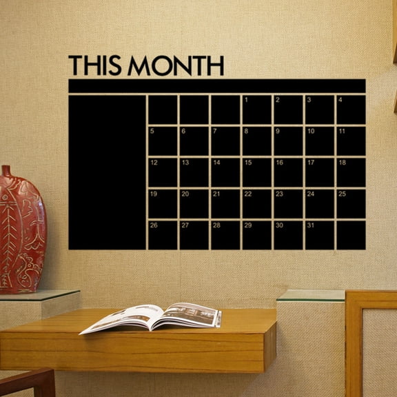 Monthly Plan Calendar Chalkboard Wall Sticker MEMO Blackboard Vinyl Study Room Wall Stickers Home Wall Decor for Office Classroom