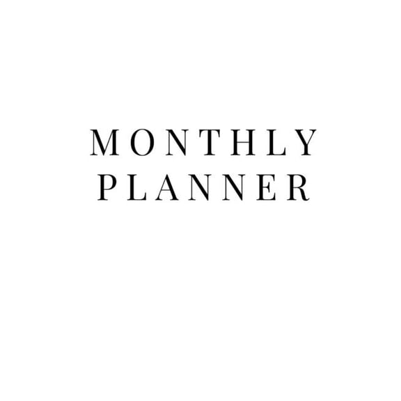 Monthly Planner: 12 Month Planner without Month labeling to start at any time of the year. 4 categories - Personal, work, ministry (church), study (school or personal study) (Paperback)