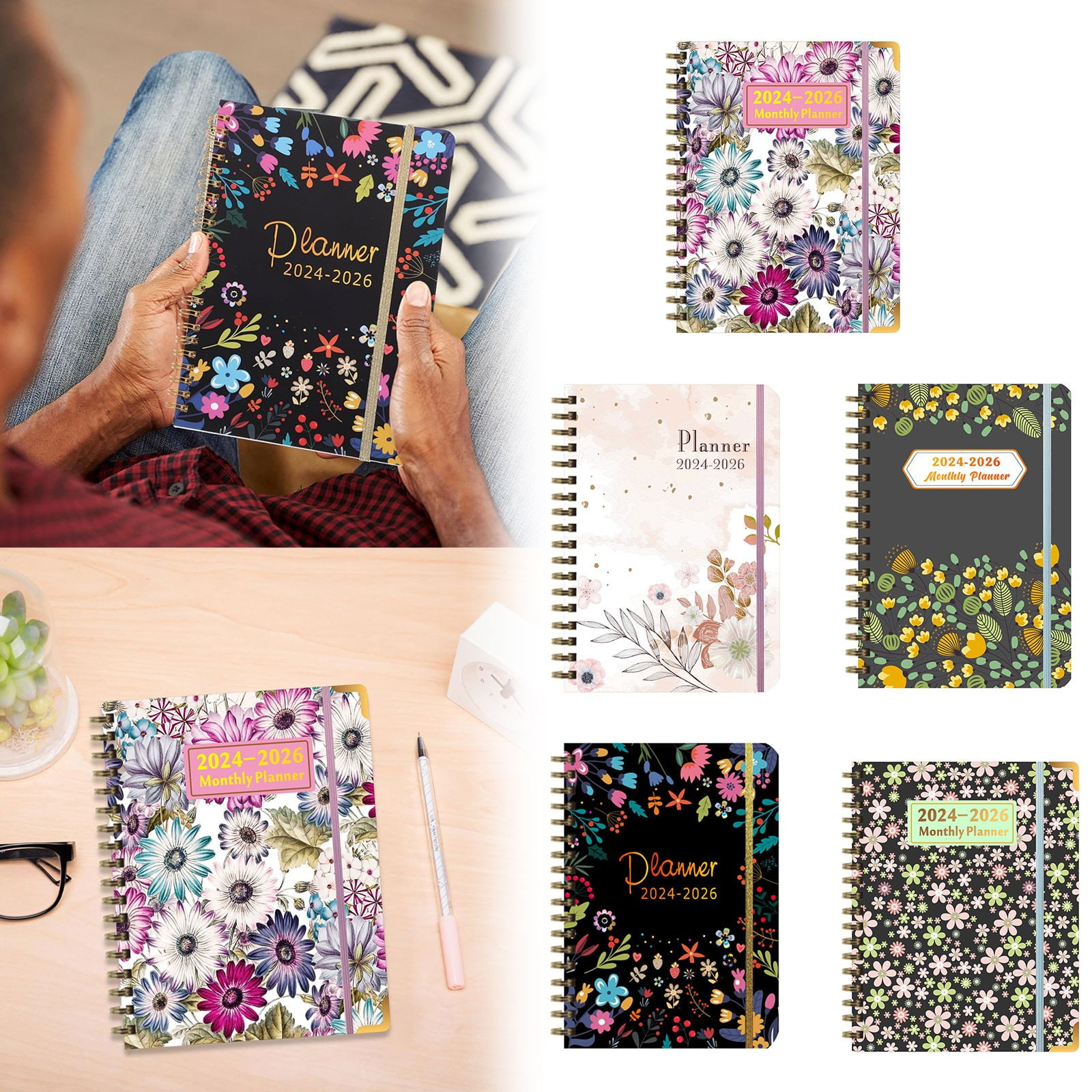 Monthly Planner 2024 2026 Planning Calendar Schedule Notepad English