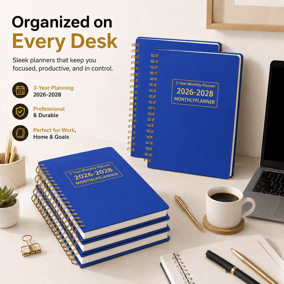 Monthly Planner 2026-2027-2028 - Across 3 Years Notepad, Daily To-Do List, Appointment Tracker, Durable Cover, Suitable for Home, Office and Personal Planning, 8.46*5.51in, B