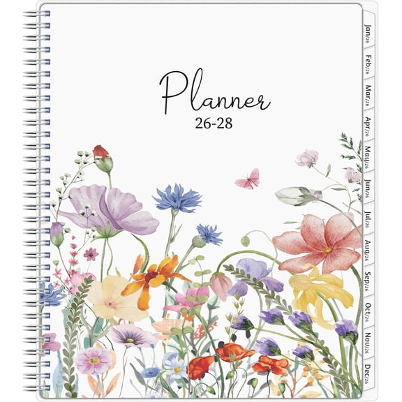 Monthly Planner 2026-2028, 36 Months Calendar Planner 2026-2028 from Jan 2026 Dec 2028, 8.5'' x 11'' with Ruled Spread, Flexible Cover, Spiral Wirebound, Pocket, Coated Tabs, Notes Habit Tracker