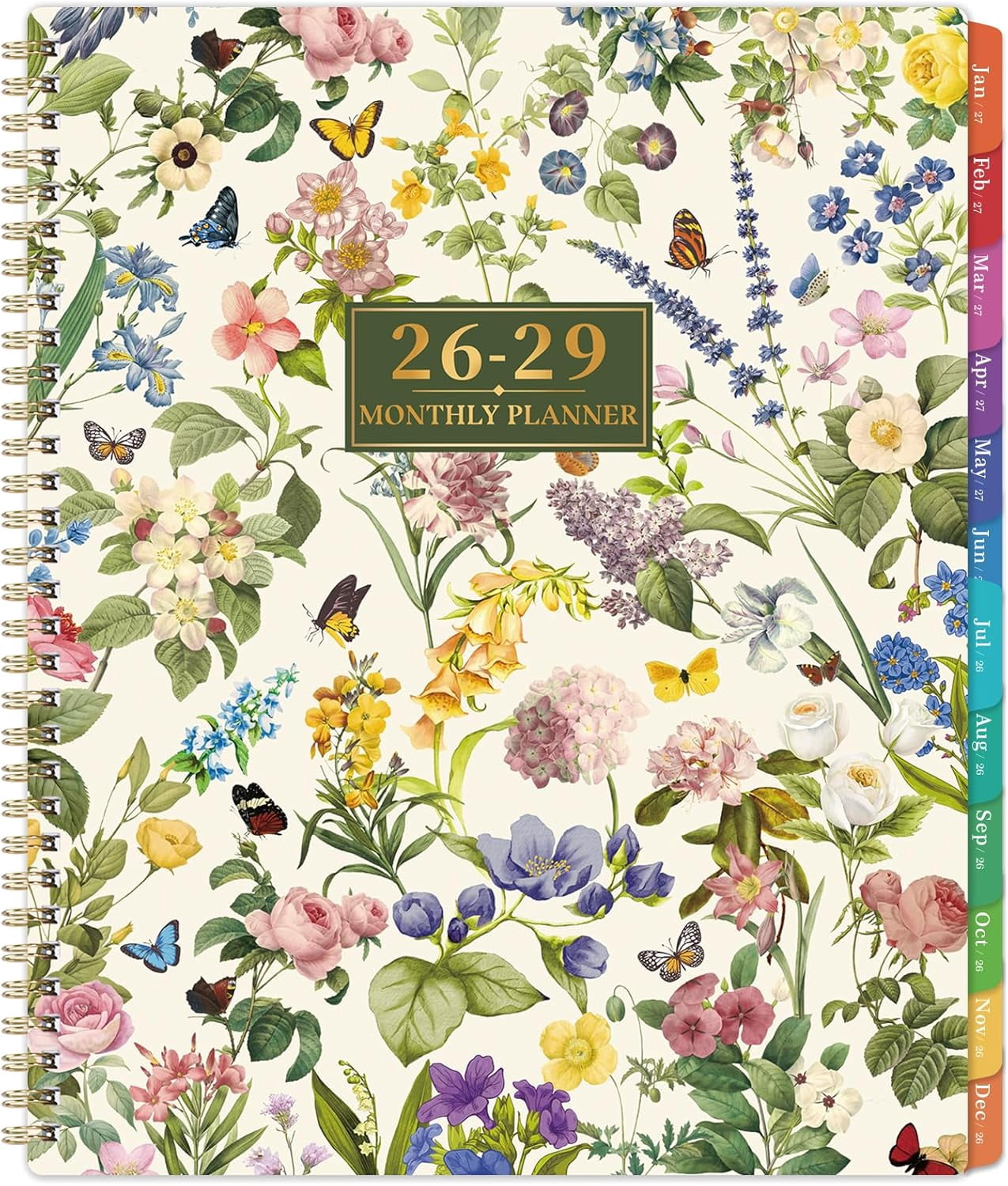 Monthly Planner 2026 To 2029, 3 Year Calendar Planner, July 2026 To June 2029, 8.5 x 11 Inch Large Format, Monthly Layout, Tabs and Pocket