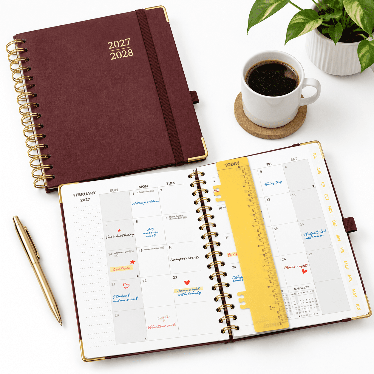 Monthly Planner 2027-2028 6.25" X 8.5" 18-month Calendar Book - Walmart.com