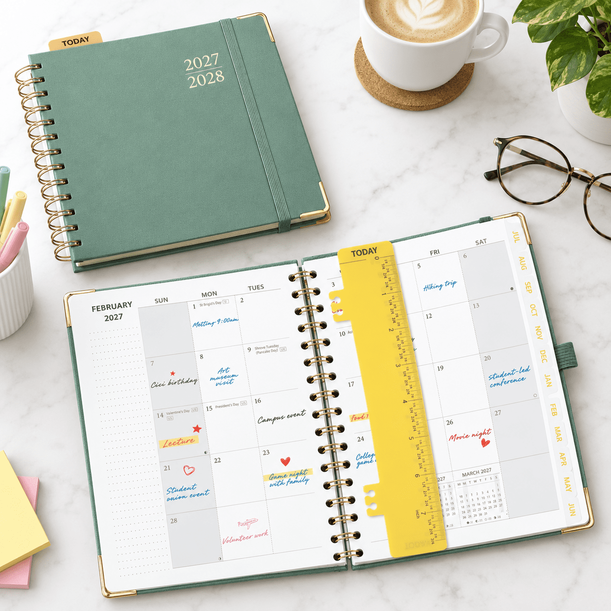 Monthly Planner 2027-2028 6.25" X 8.5" 18-month Calendar Book - Walmart.com