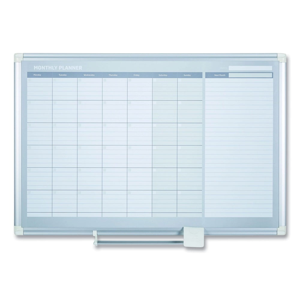 MasterVision Magnetic Dry Erase Calendar Board 36 x 24 White GA0397830