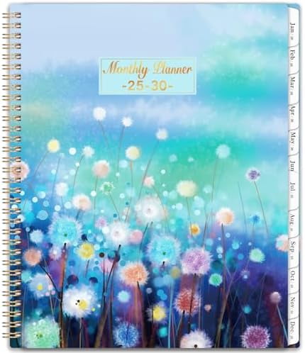 5-Year Monthly Planner 2025-2030 - July 2025 To June 2030, With Tabs, Pockets & Motivational Quotes