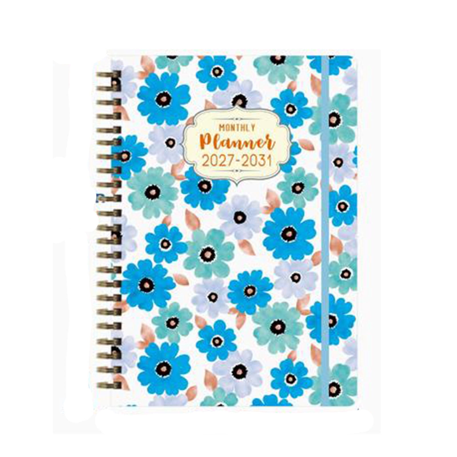 Monthly Planner Floral Notebook, 60 Months Calendar Journal For Goal ...