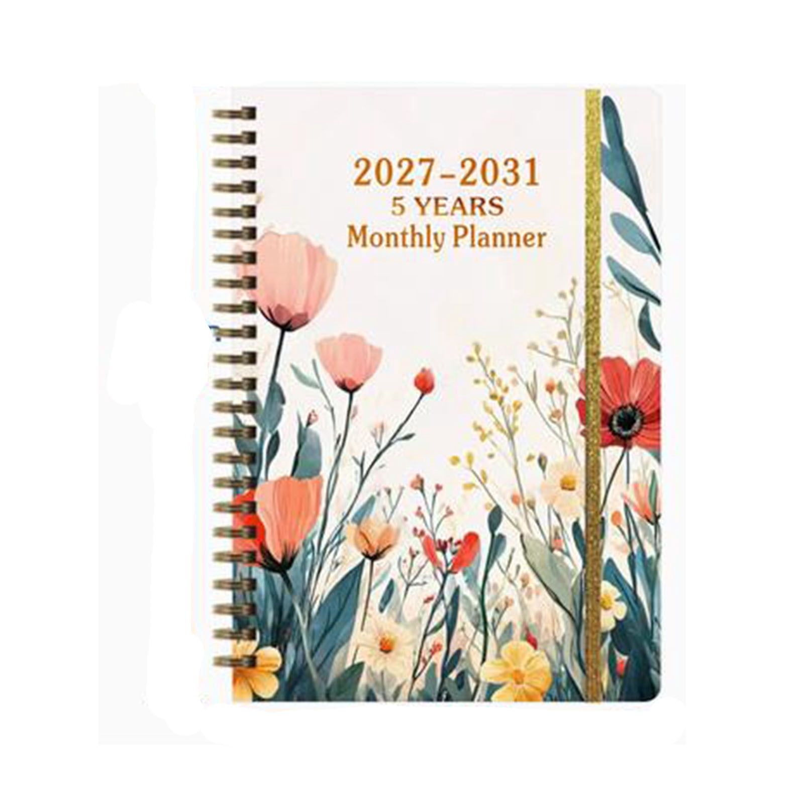 Monthly Planner Floral Notebook, 60 Months Calendar Journal For Goal ...