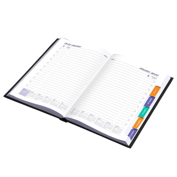 Monthly Planner with Notes Pages - 12 Months, Daily Record Notebook, A5 Size | 2027 365-Day Daily Business Planner | 12-Month 304 Page Journal with Tabs, Time Scheduler for Office, Study