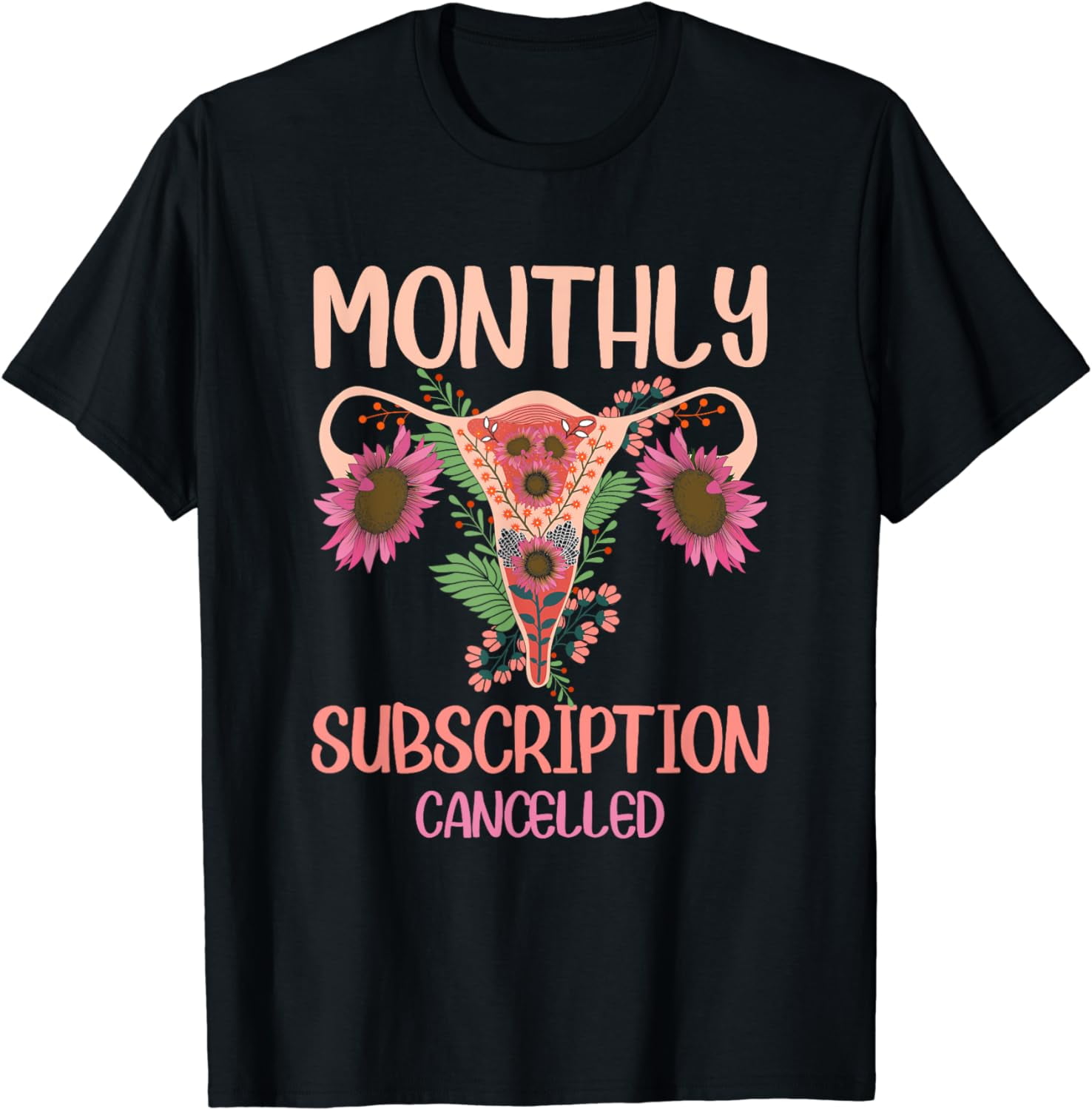 Monthly Subscription Cancelled HysterectomyUterus Survivor TShirt