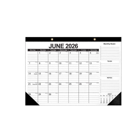 Monthly Wall Calendar 2026-2027 with Large Print Layout, Hanging Calendar for Office and Home Use, Includes 1 Paper Calendar