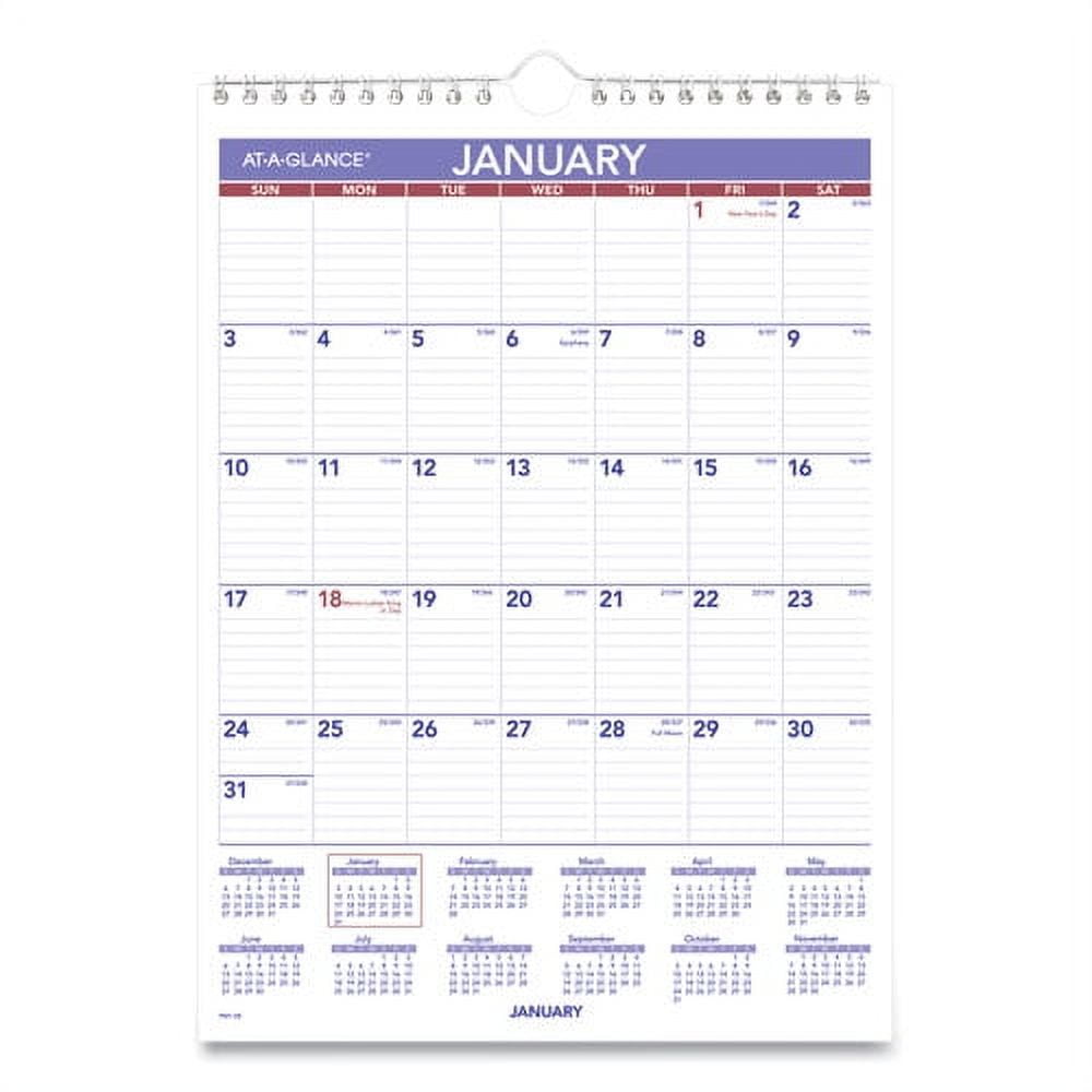 Monthly Wall Calendar with Ruled Daily Blocks, 8 x 11, White Sheets, 12-Month (Jan to Dec): 2024 Monthly Wall Calendar with Ruled Daily Blocks, 8 x 11, White Sheets, 12-Month (Jan to Dec): 2024