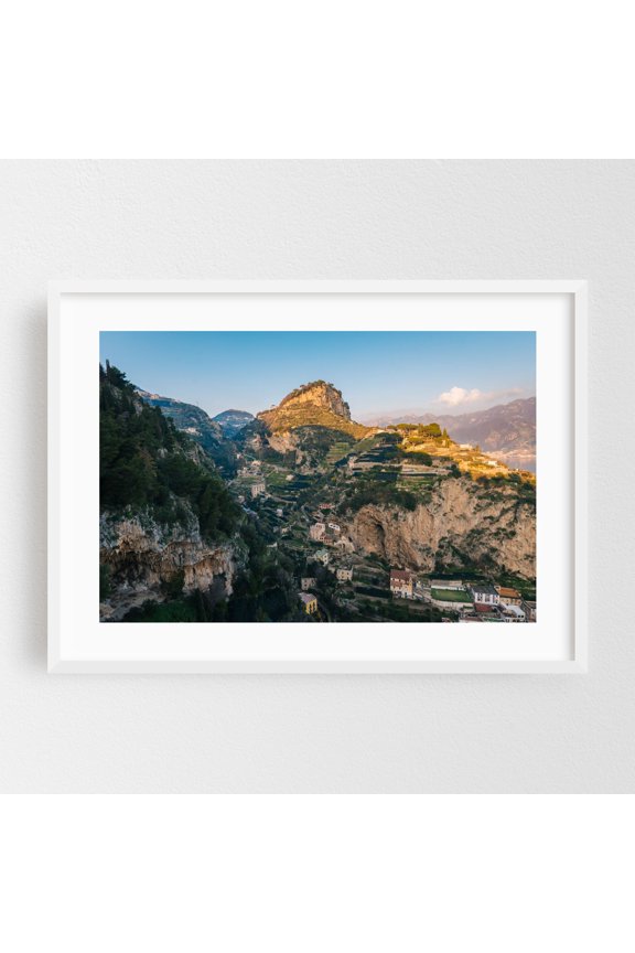 Monti Lattari 02 - Amalfi Campania Italy Photography White Framed Wall Art Print 24 x 36 inches