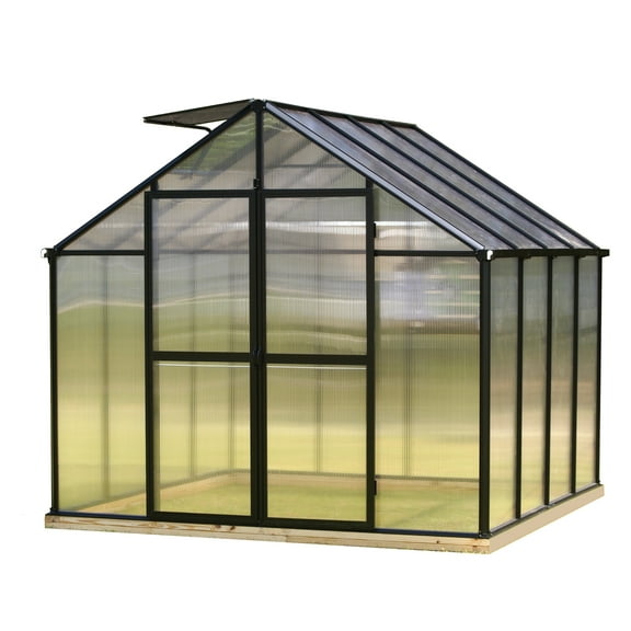Monticello 8FT x 8FT Black Greenhouse
