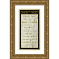 thumbnail image 1 of Montillio, Louise 11x18 Gold Ornate Wood Framed with Double Matting Museum Art Print Titled - City Words II, 1 of 4
