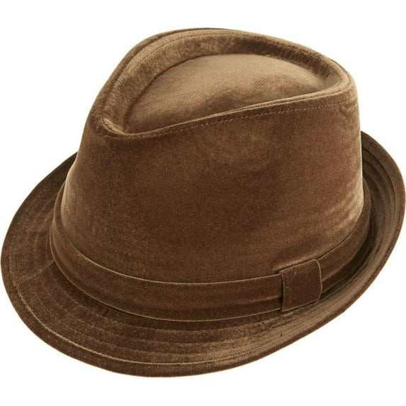 Montique Khaki Fedora Men's Velvet Stingy Brim Hat H16