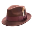 thumbnail image 1 of Montique Men's Brown Pinch Crushable Litefelt Snap Brim Hat H37, 1 of 1