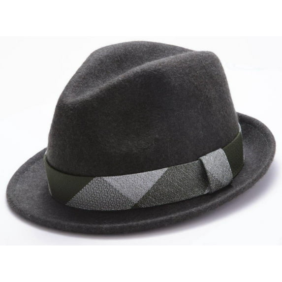 Montique Men's Hunter Fedora Stingy Brim Felt Hat H1634