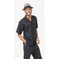 thumbnail image 1 of Montique Men's Short Sleeve Walking Suit Black Horizontal 2205, 1 of 1