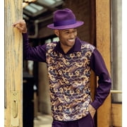 Montique Men's Walk Suit Purple Matching Casual Leisure Set 2374