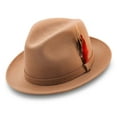 thumbnail image 1 of Montique Tan Small Felt Band 2 Вј Brim Wool Felt Dress Hat H-62, 1 of 3