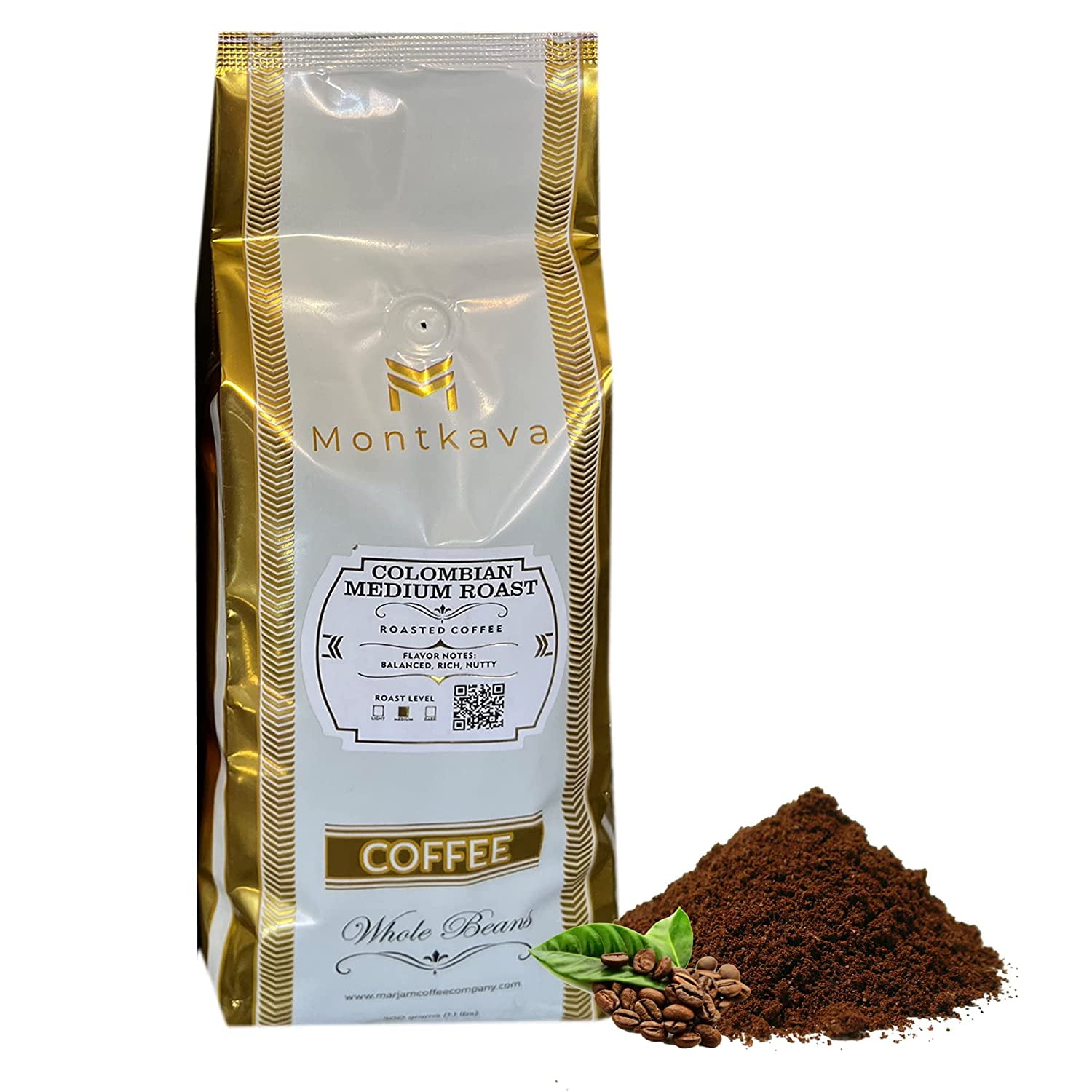 Coperaco Alis Whole Bean Coffee - Medium-Dark Roast, 100% Arabica, 1kg Bag, For Drip & Cold Brew