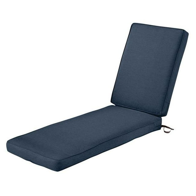 Montlake FadeSafe Patio Chaise Lounge Cushion - Heather Indigo Blue