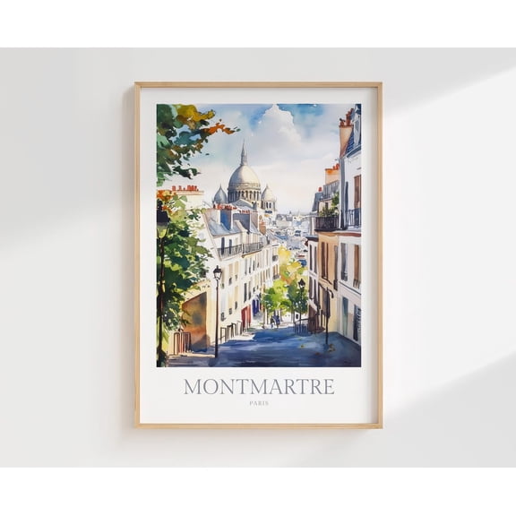 Montmartre Poster Paris Wall Art Home Decor France Travel Poster, Unframed Size 8x12