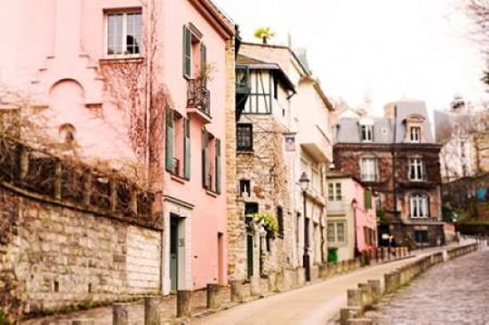Montmartre Street, Rue de l'Abreuvoir Canvas Art - Georgianna Lane (12 x 18)