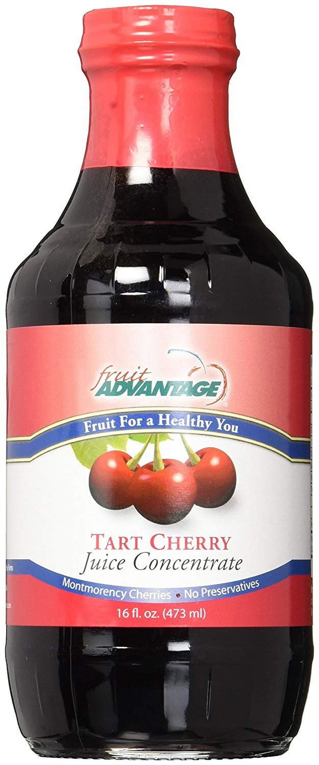 Montmorency Tart Cherry Juice Concentrate 16oz Premium Glass Bottle of