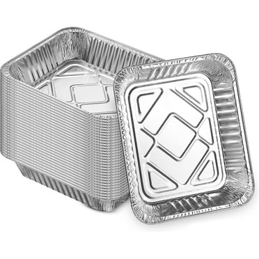 MontoPack Aluminum Half Size Roasting Pans 30 Pack 9x13 Standard Size Tins without lids