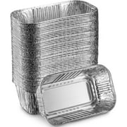 MontoPack Aluminum Mini Loaf Baking Pans 50 Pack 6"x3.5" 1lb Cooking Tins