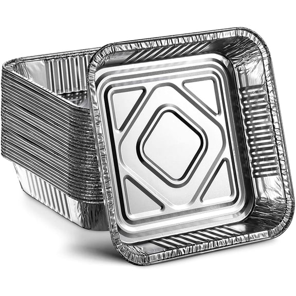 MontoPack Disposable Aluminum Foil Square Baking Pans 9x9 Cake Tins 20 Pack