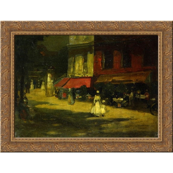 Montparnasse 24x18 Gold Ornate Wood Framed Canvas Art by Robert Henri